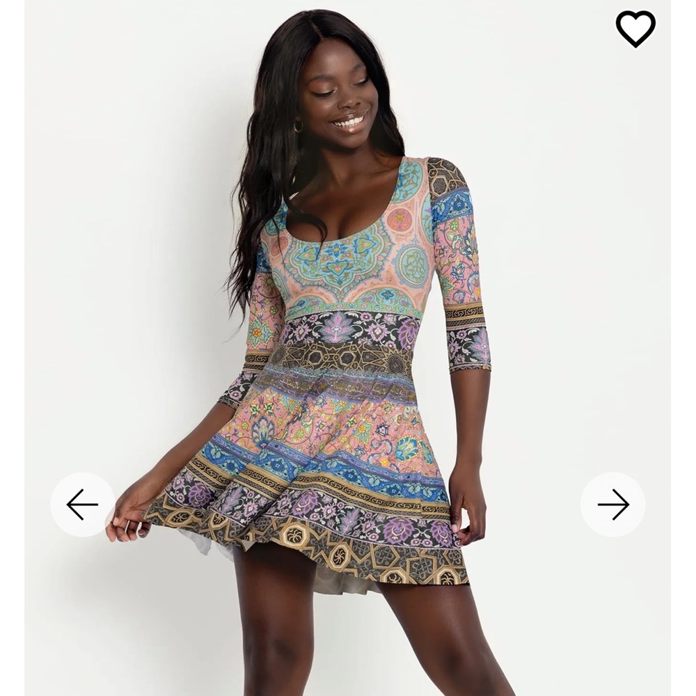 BlackMilk Persia Pastel 3/4 Sleeve Dress